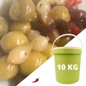 Olives cuisinées à l'orientale cal 16/18  Seau de 10 kg