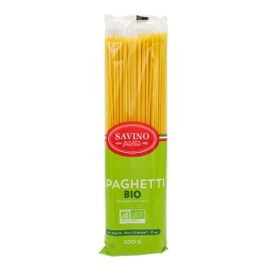 Pâtes Spaghetti n°5 BIO paquet 500g Savino  ctn 24x500gr
