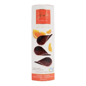 Tuiles chocolat noir orange paquet 100g  CT DE 12 PQT 