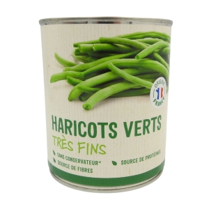Haricots verts très fins boîte 440g PNE  BOITE X 12