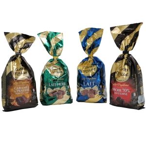 Papillotes chocolat noir et lait paquet 360g  CT DE 30 PQT