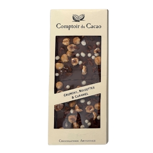 Chocolat au lait &  crunchy noisettes tablette 90g CT DE 18 TAB