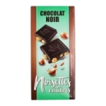 Chocolat noir et noisettes tablette 200g<br>