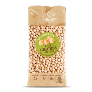 Pois chiches très gros non UE paquet 1kg IDS  Carton de 8 x 1kg