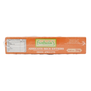Abricots secs N°5 paquet 1kg Fantasia Récolte 2025  CT DE 10