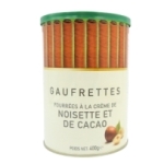 Gaufrettes roulées noisette &amp<br> cacao boîte 400g