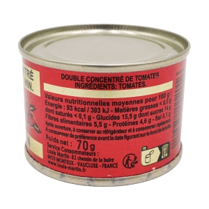 Double concentré de tomates 70G  CT DE 50 BTE